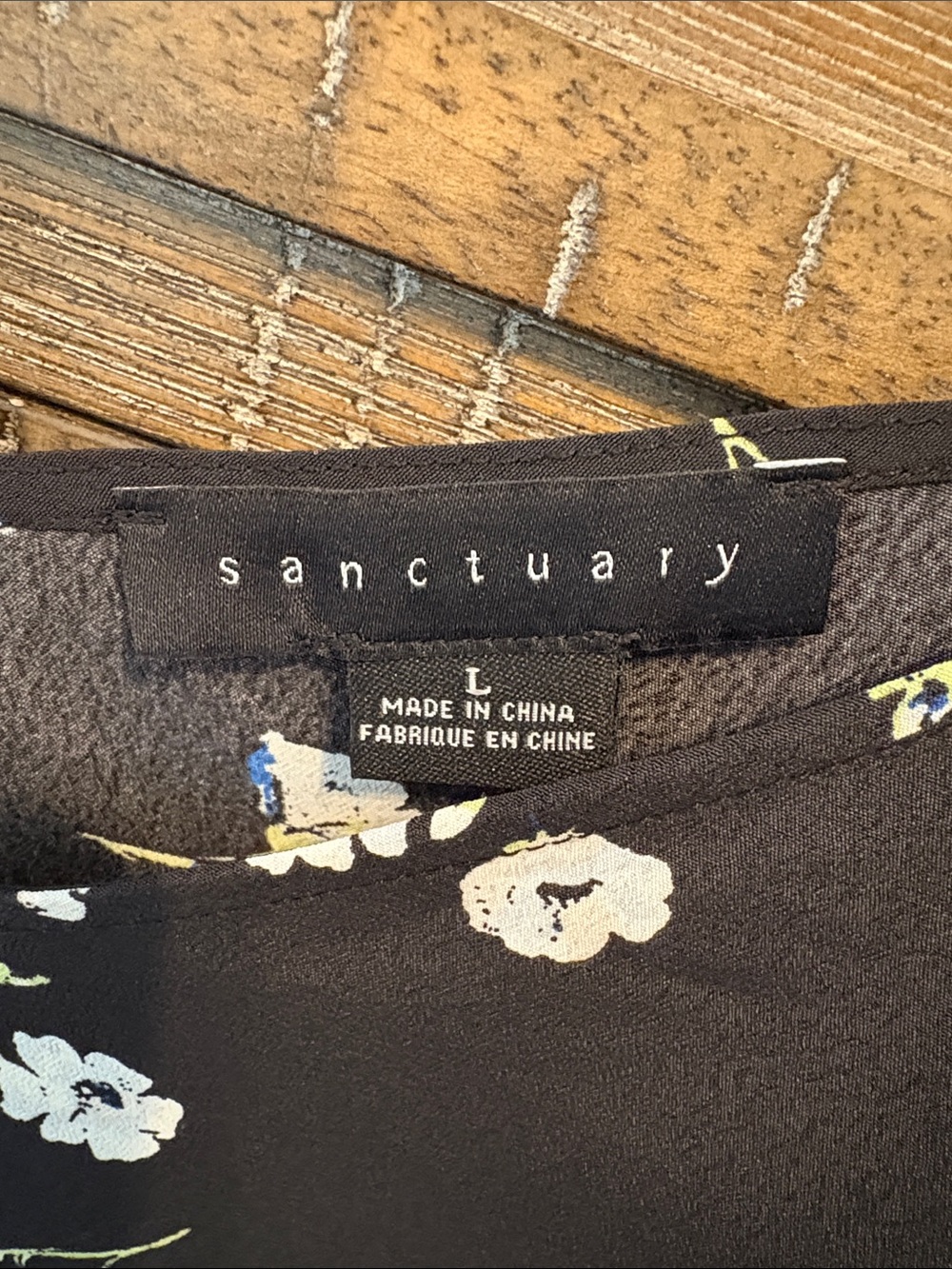 Sanctuary Tie-Shoulder Black Floral Cami Top - Picture 2 of 3